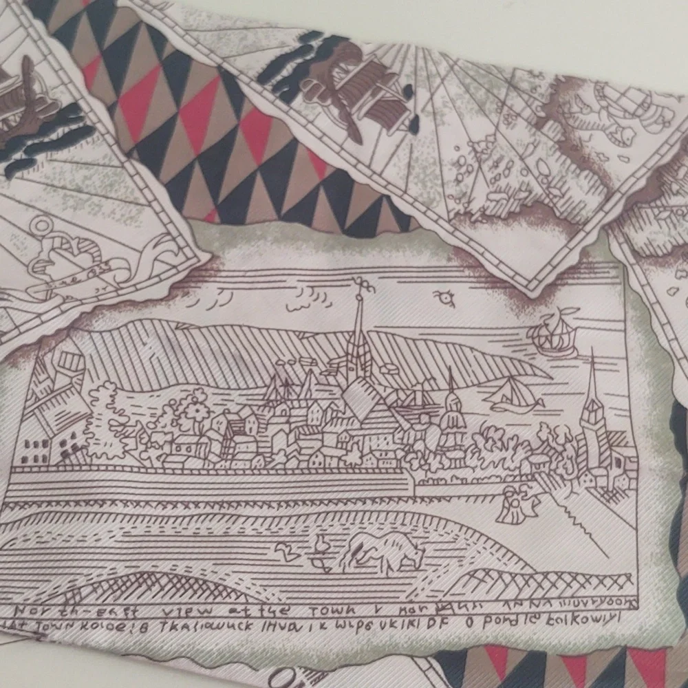 Vintage London Fog Nautical Print Scarf